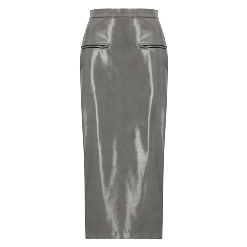 MSGM Midi-Röcke Grey Skirt With Zip Grey