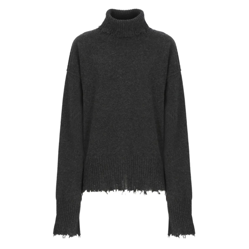 Uma Wang Rollkragenpullover Dark Grey Cashmere Sweater Grey