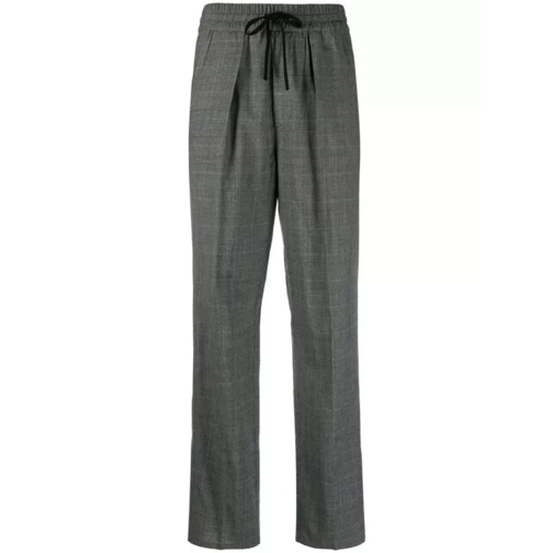 Etoile Isabel Marant Priska High-Waist Plaid Trousers Grey 