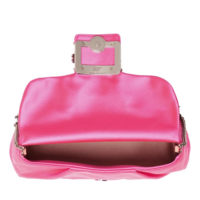 Roger Vivier Crossbody Bag Bouquet Strass Drape Mini Bag Rosetto Chiaro(Image 5)