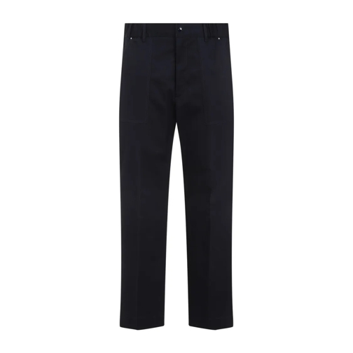 Moncler  Navy Blue Cotton Pants Black