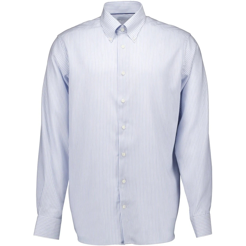 Eton  Eton Oxford Lange Mouw Overhemden Lichtblauw 10001 blau