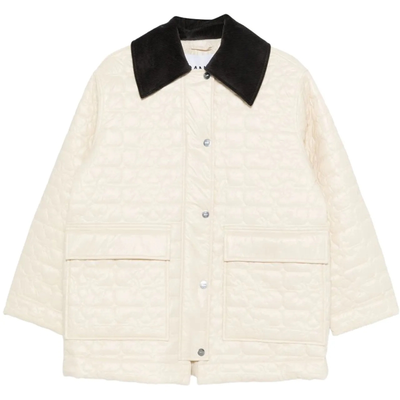 GANNI Übergangsjacke Jackets Ivory weiß