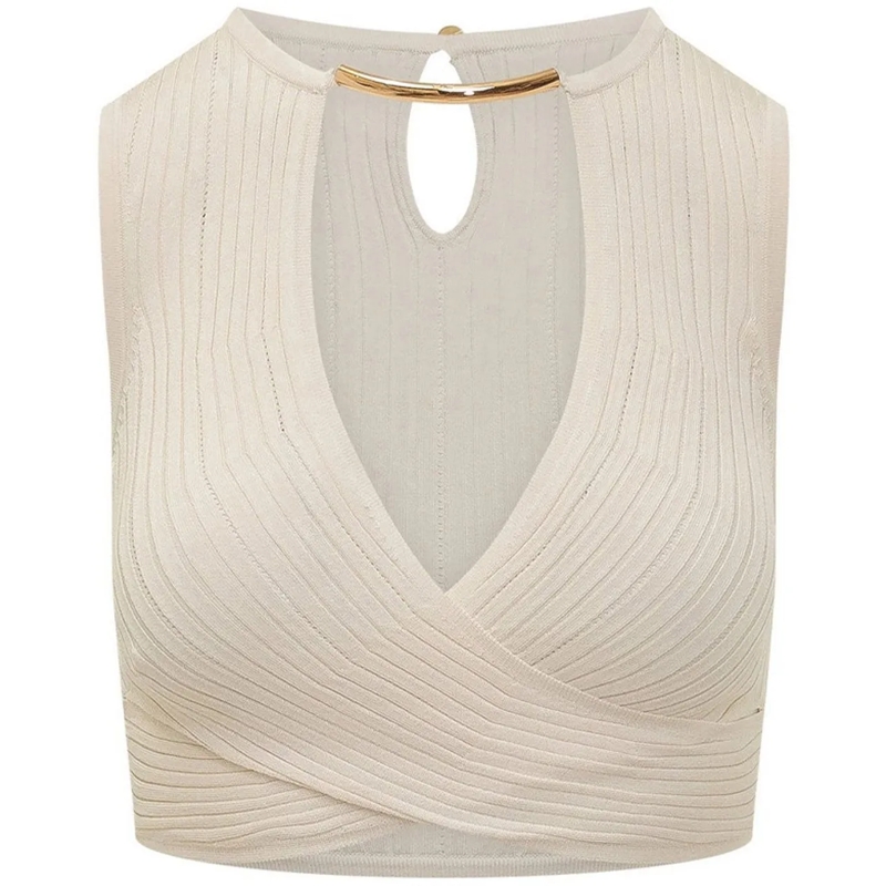 Elisabetta Franchi T-Shirt Tops White weiß