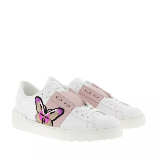 Valentino Garavani Bicolor Butterfly Sneaker White/Pink lage-top sneaker