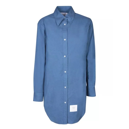 Thom Browne Long Sleeves Shirtdress Blue 