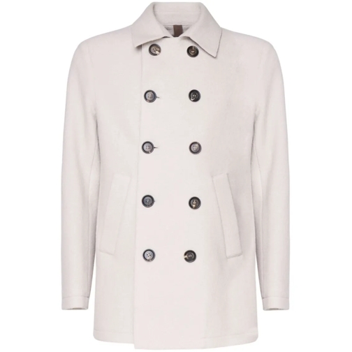 Eleventy Übergangsjacke Double Breasted Coat White