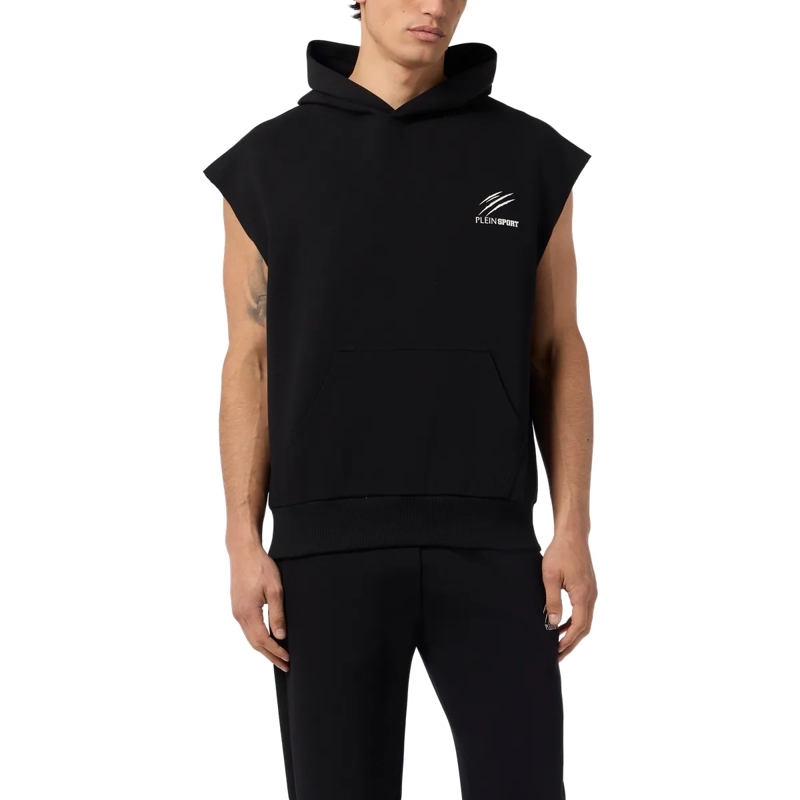 Plein Sport  Pique Hoodie Vest Icon schwarz(Image 3)