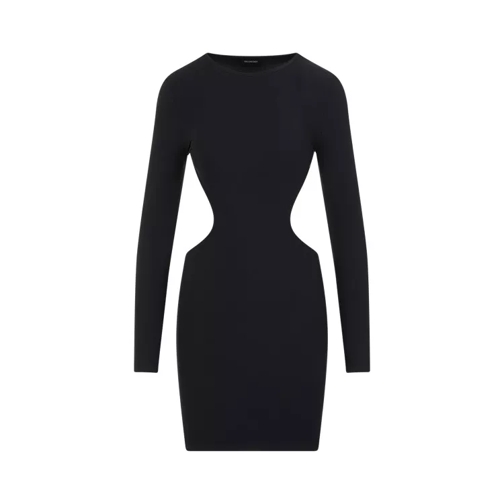 Balenciaga  Cut Out Black Polyamide Mini Dress Black