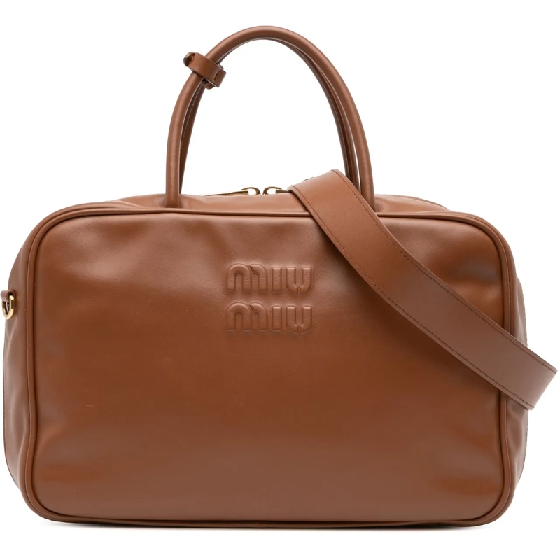 Miu Miu Schultertasche Large Soft Calf Softy Beau Top Handle Bag braun