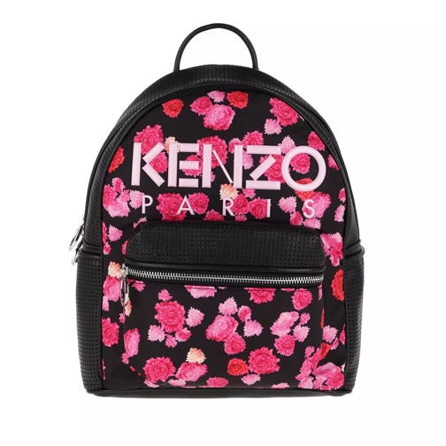 Kenzo Nylon With Peony Flower Print Backpack Begonia Rugzak