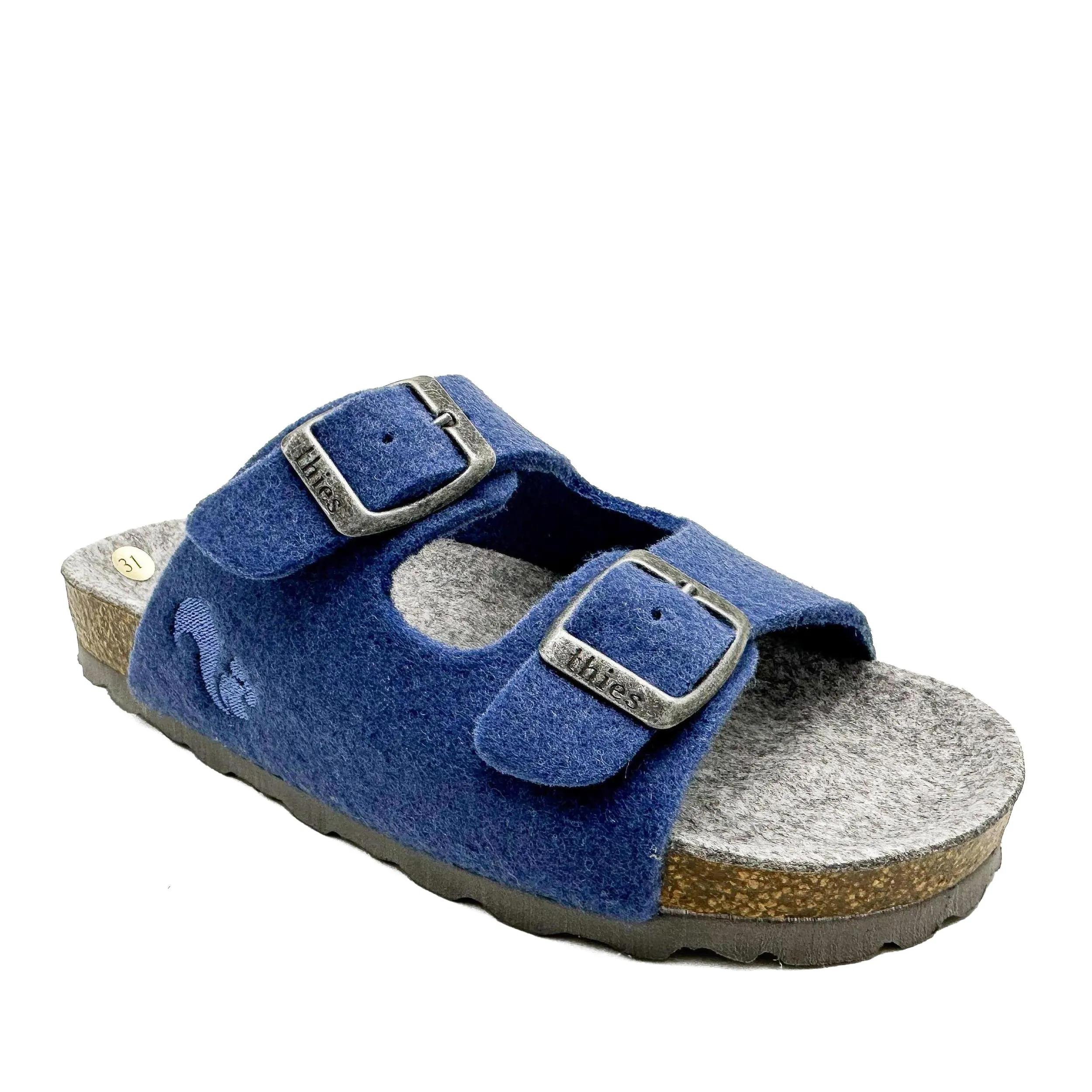 thies Sneakers - thies 1856 ® Kids PET Sandal blue (K) - Gr. 32 - in Blau - für Damen