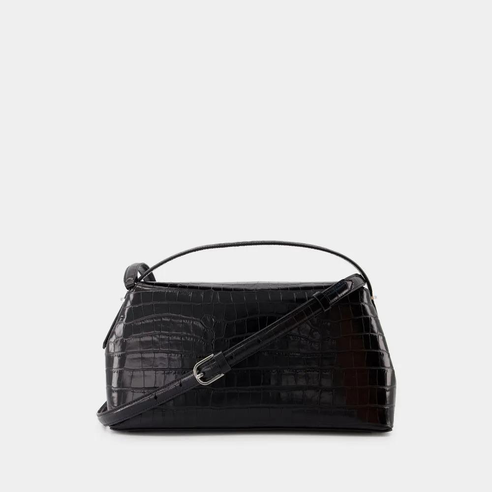 TOTEME Crossbody bags T-Lock Top Handle Bag Leather Black in zwart