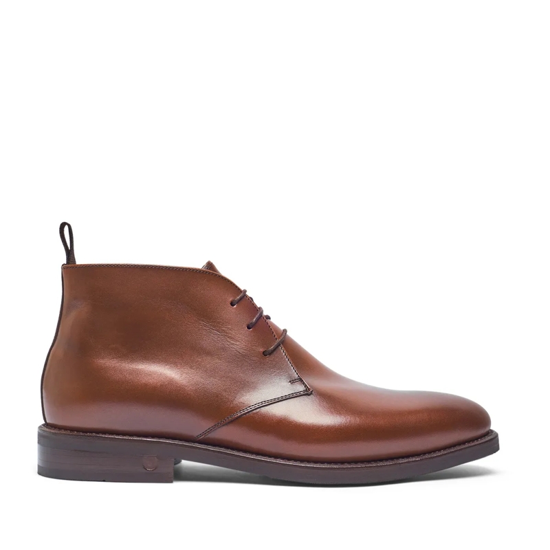 Henry Stevens Bottes à lacets Schnürboots Marshall GB2 mittel-braun