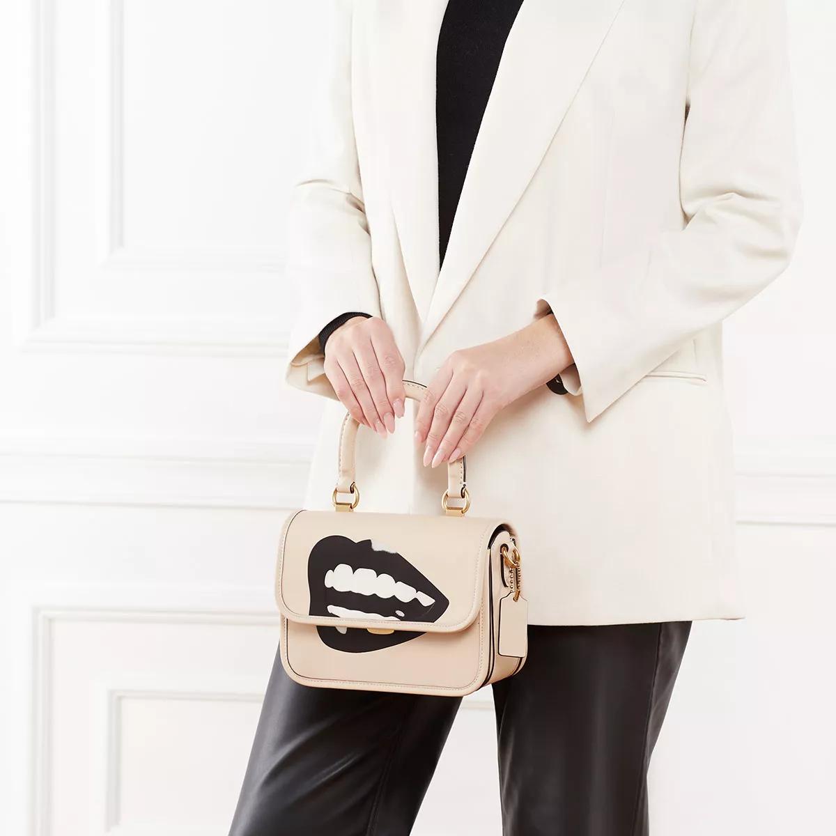 Coach Satchels X Tom Wesselmann B And W Lips Rogue Top Hand in crème