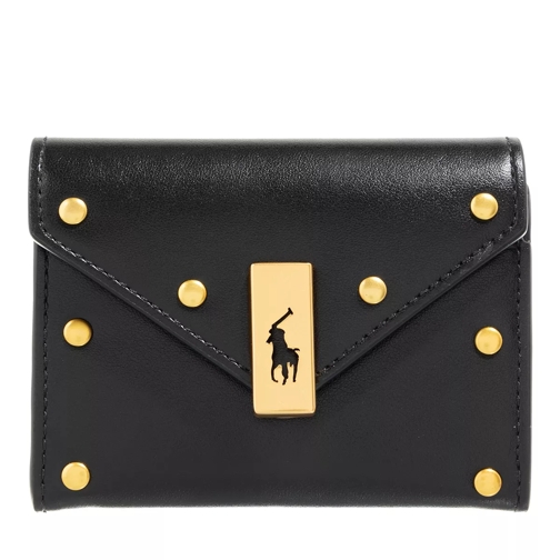 Polo Ralph Lauren Card Case Wallet Small Black Flap Wallet
