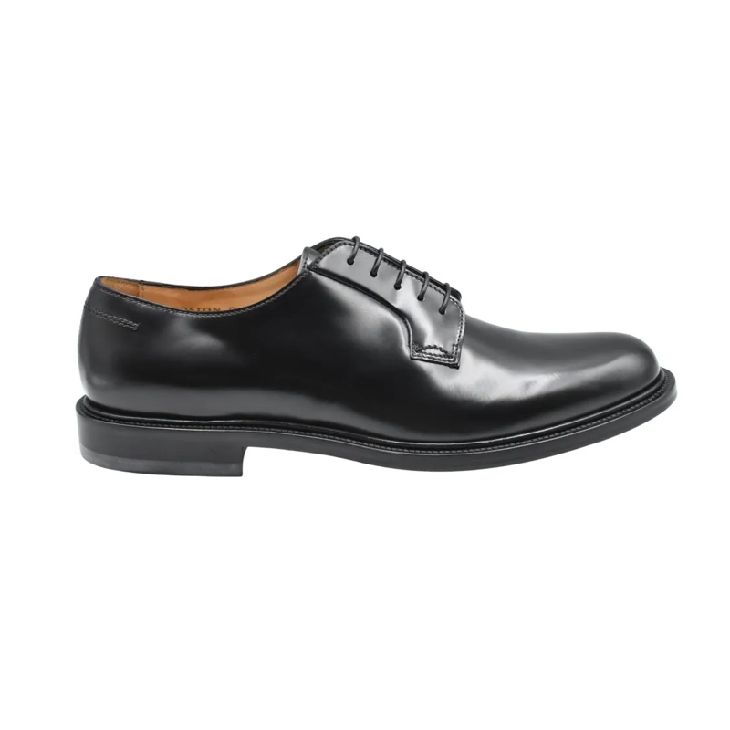 Mille885 Schnürschuhe Polished Black Low-Cut Lace-Up Shoes Grey