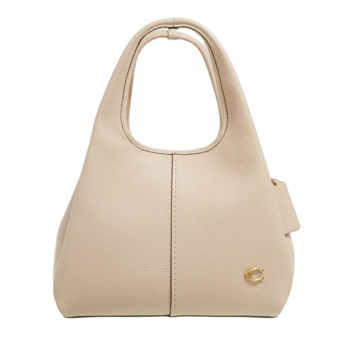 Coach Tote Polished Pebble Leather Lana Shoulder Bag 23 b4/ivory