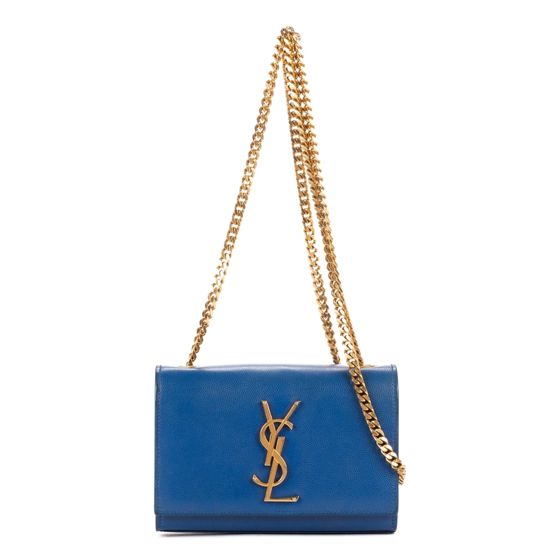 Saint Laurent Crossbody Bag Kate Mini blau