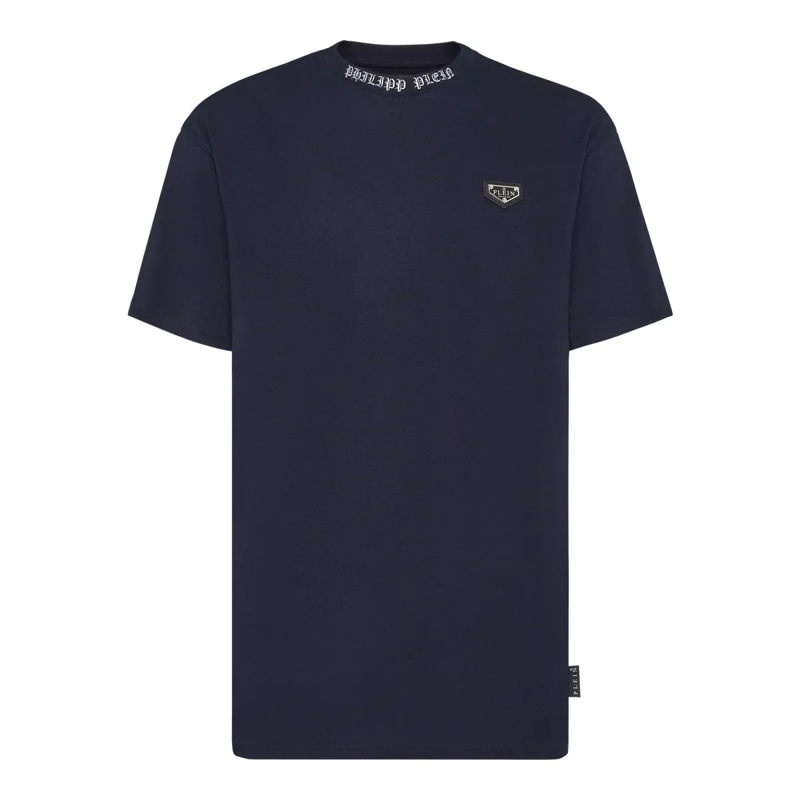 Philipp Plein T-Shirt T-Shirt Rundhalsausschnitt Ss Philipp Plein Tm dunkel-blau