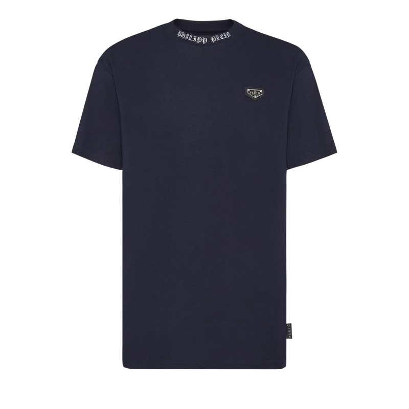 Philipp Plein T-Shirt T-Shirt Rundhalsausschnitt Ss Philipp Plein Tm dunkel-blau