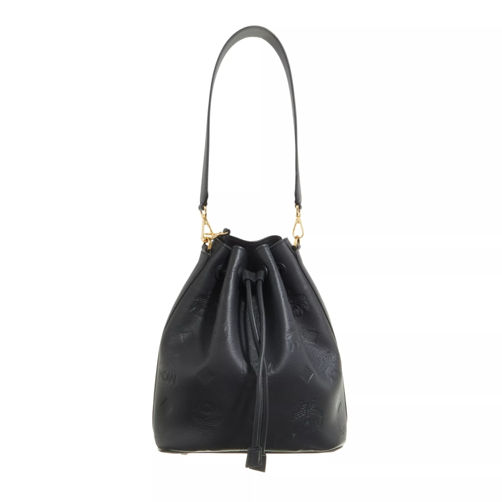 Mcm bucket bag black sales