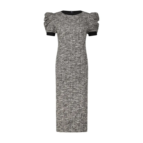 Max Mara Tweed-Kleid Ieti mit Puffärmeln Grau Mini Jurken