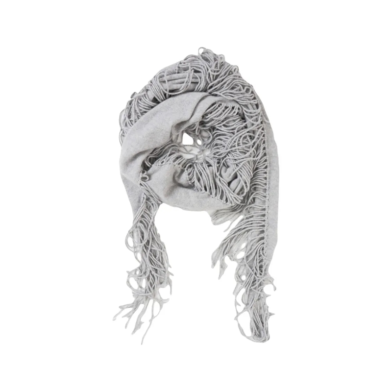 Mvm Lichtgewicht Sjaal Fringed Scarf Grey