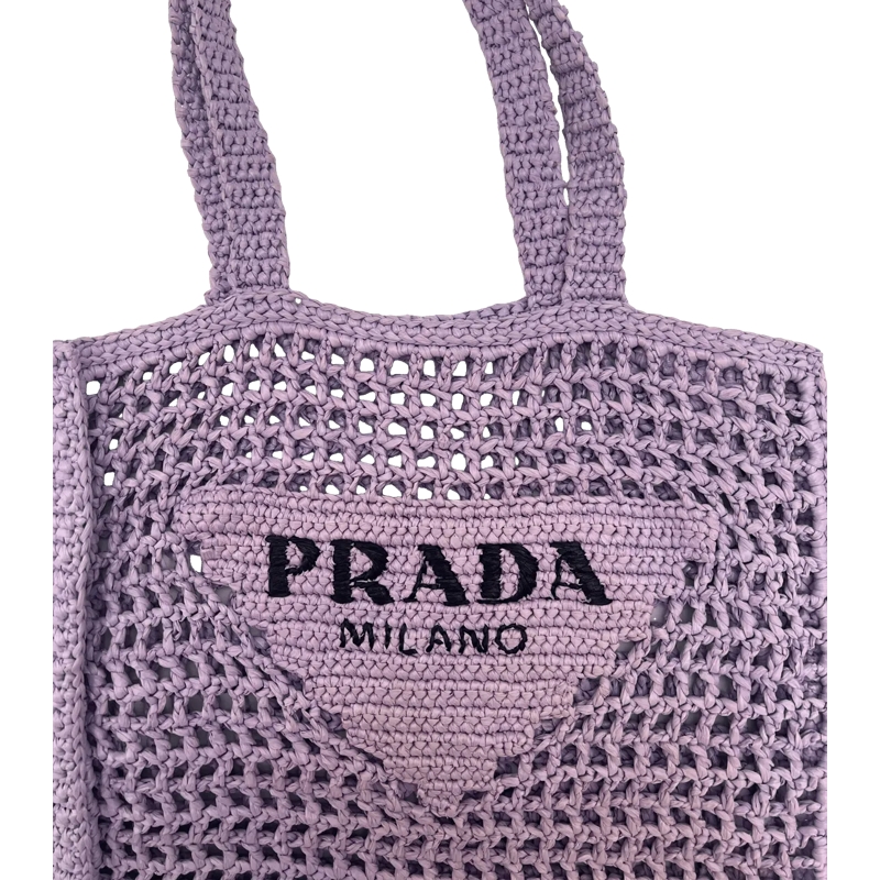 Prada Shopper Prada Raffia - Purple lila