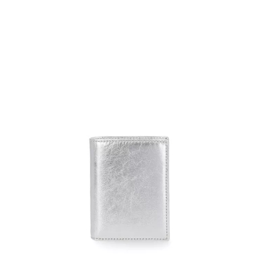 Comme des Garcons Leather Wallet Silver Portefeuille à deux volets