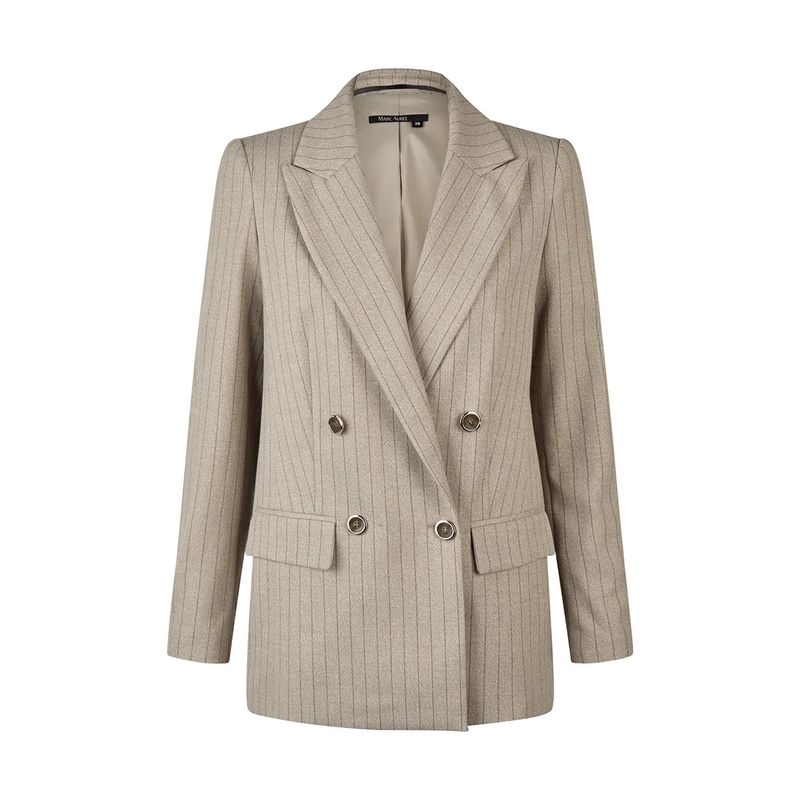 Marc Aurel Blazer Blazer- Rückenschlitz- Ärmel mit Knöpfen- Sati beige