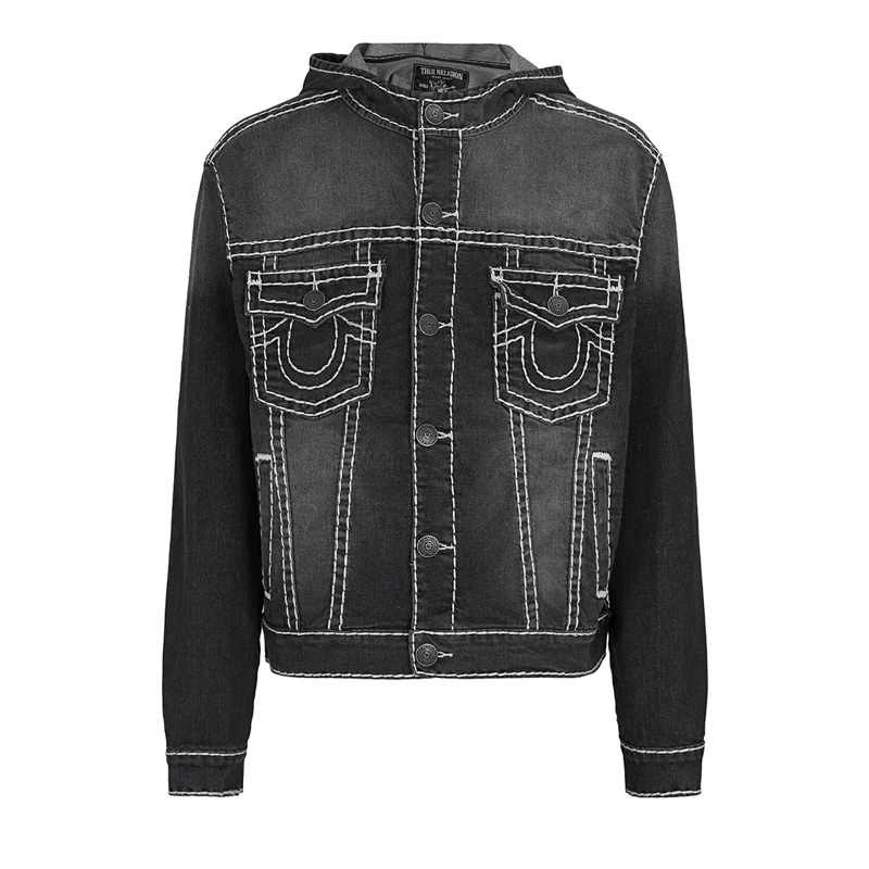 True Religion Jeansjacke Jeansjacke schwarz