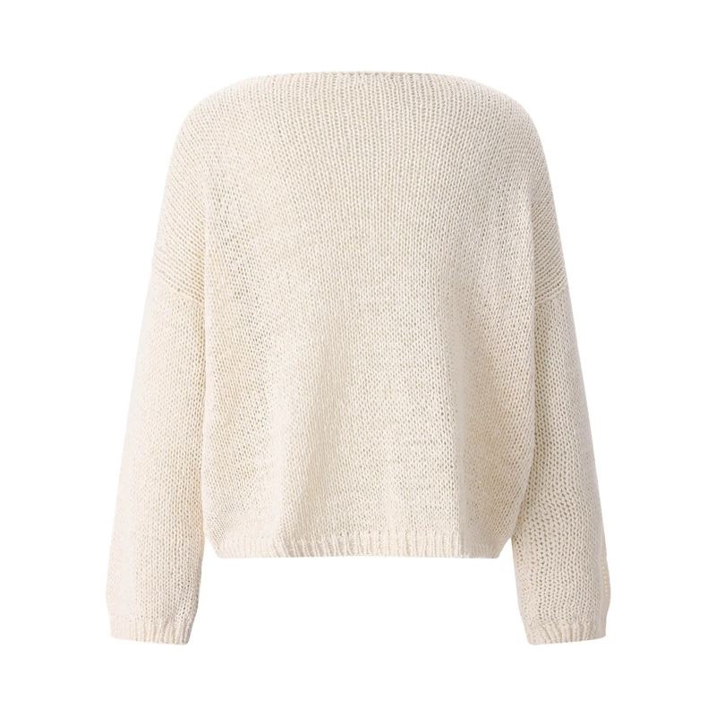 Roberto Collina T-shirt Strickpullover aus Baumwollmix weiß(Image 2)
