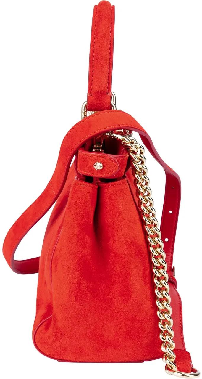 Thumbnail - Fendi Crossbody Bags - Fendi Red Suede Peekaboo Handbag - Gr. unisize - in Rot - für Damen