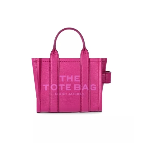 Marc Jacobs The Leather Mini Tote Lipstick Pink Bag Pink Rymlig shoppingväska