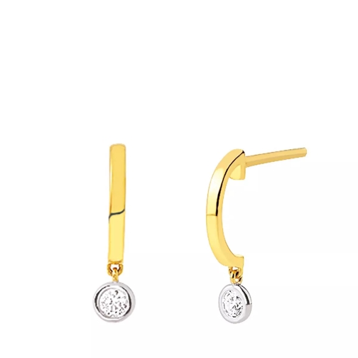 Indygo St Germain Earing with Diamond Yellow Gold Creole