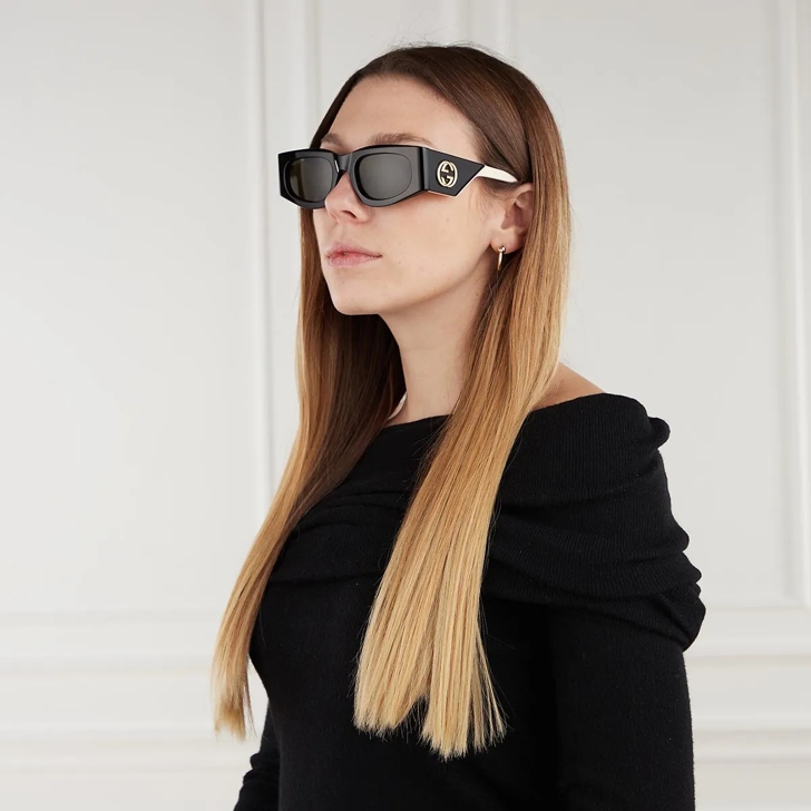 Gucci GG1664S-001 Black-Ivory-Grey | Sunglasses