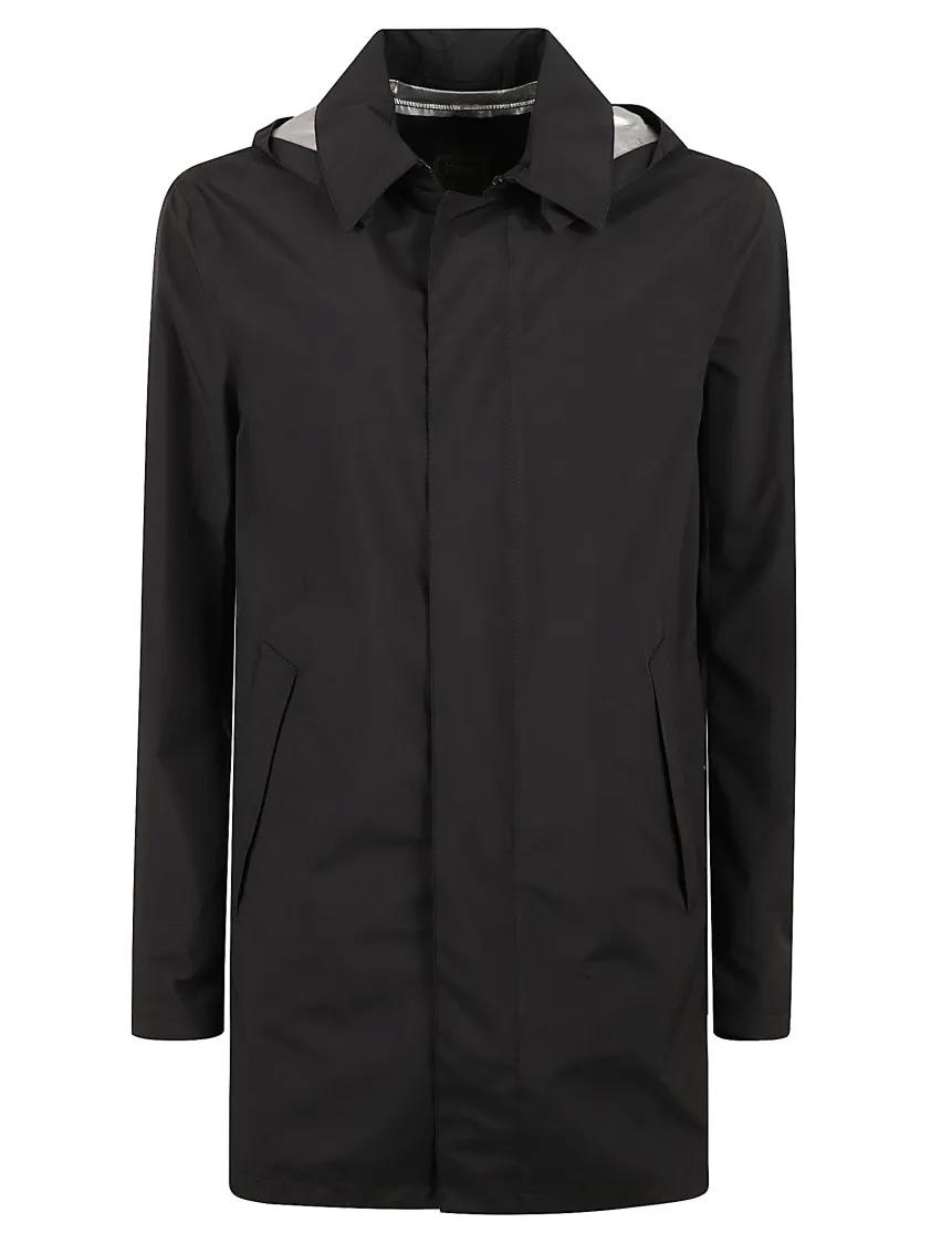 Herno Black Polyester Coat main image 1