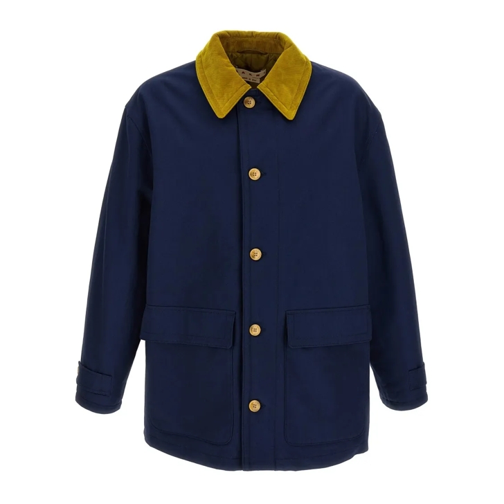 【関税込み】marni Cotton gabardine parka Marni Cotton Gabardine Parka Blue