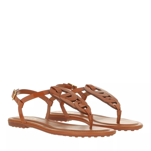 Tod's Buckle Sandals Leather Brown Sandal
