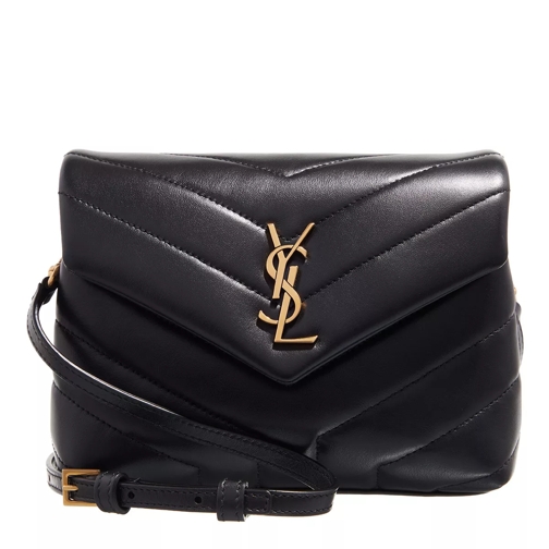 Saint Laurent Toy Loulou Bag Leather with Y-Matelassé Stitching Black Crossbody Bag