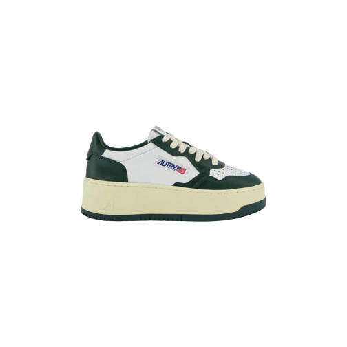 Autry International Medalist Platform Low Women (weiß/grün) LEAT/LEAT WHT/MOUNTAIN LEAT/LE Low-Top Sneaker