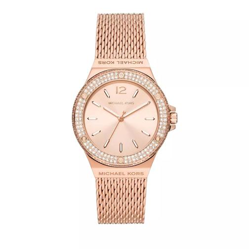 Michael Kors Lennox Three-Hand  Stainless Steel Mesh Watch Rose Gold Quartz Watch