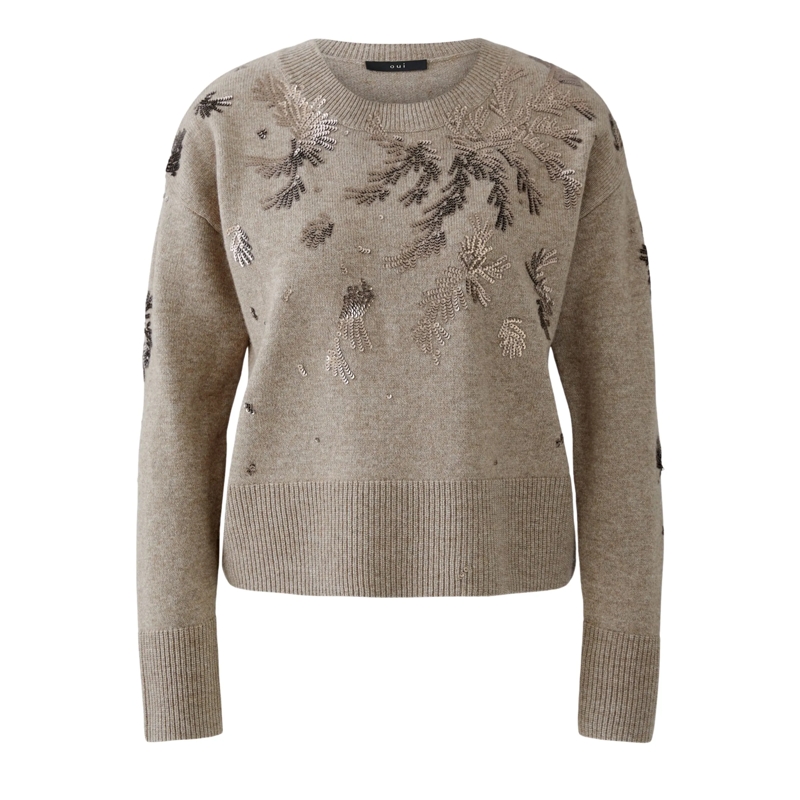 Oui Pullover Pullover taupe