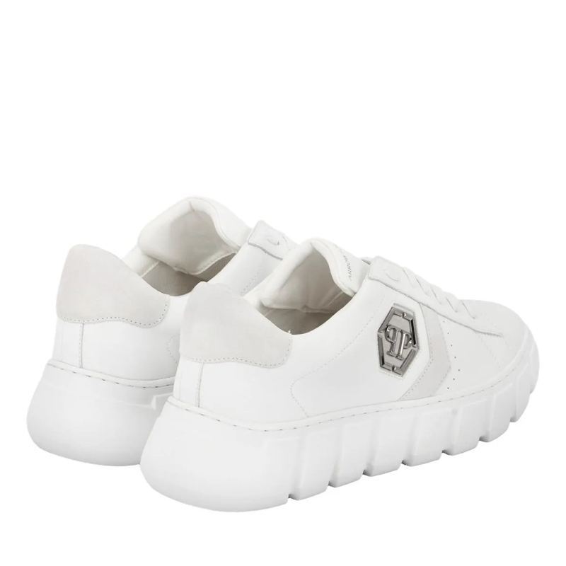 Philipp Plein Low-Top-Sneaker Lo-Top Turnschuhe Hexagon weiss(Image 3)