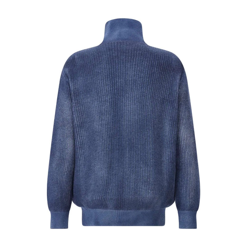 CALIBAN Veste de transition Strickjacke aus Wolle & Kaschmir blau