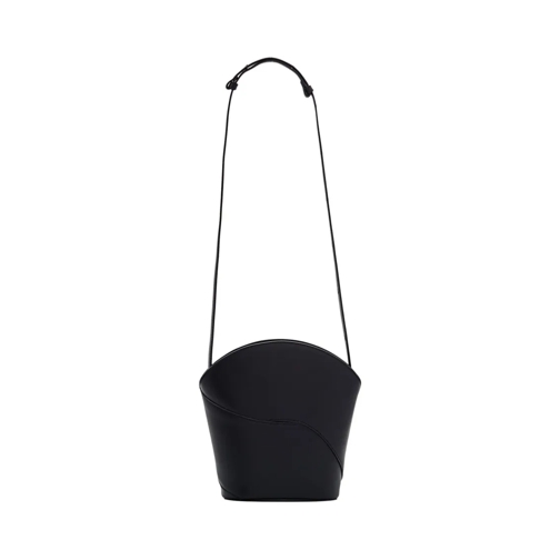 Maeden Oru Zip Leather Shoulder Bag Black Sac à bandoulière