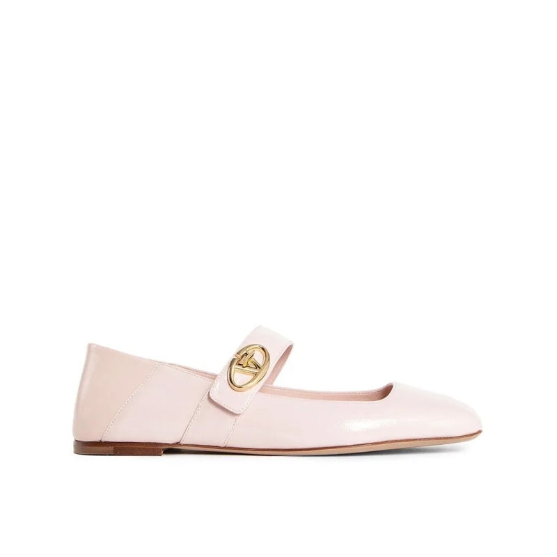 Valentino Garavani Low-Top-Sneaker Valentino Mary-Jane Ballerina Flats Pink