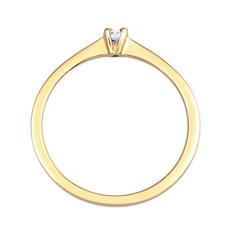 Elli Diamantring Ring Solitär Verlobung Diamant 0.11 ct. 585 Gelbgo weiss(Image 3)