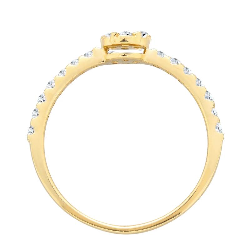 Elli Ring Ring Verlobungsring Topas Edelstein Fein 585 Gelbg gold(Image 3)